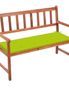 vidaXL Градинска пейка с възглавница 120 cм акация масив