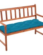 vidaXL Градинска пейка с възглавница 120 cм акация масив