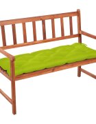 vidaXL Градинска пейка с възглавница 120 cм акация масив