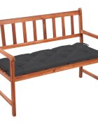 vidaXL Градинска пейка с възглавница 120 cм акация масив