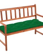 vidaXL Градинска пейка с възглавница 120 cм акация масив