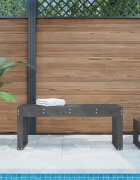 vidaXL Градинска пейка сива 110x38x45 см борово дърво масив