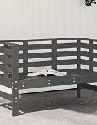 vidaXL Градинска пейка сива 1115x53x71 см борово дърво масив