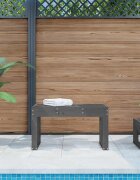 vidaXL Градинска пейка сива 80x38x45 см борово дърво масив