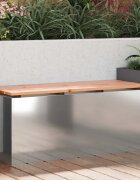 vidaXL Градинска пейка Сребрист 100 x 40 x 43 см Поцинкована стомана