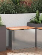 vidaXL Градинска пейка Сребрист 60 x 40 x 43 см Поцинкована стомана