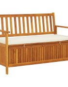 vidaXL Градинска пейка за съхранение акация масив 120x63x84 cм