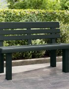 vidaXL Градинска пейка зелена 110x52x71 см полипропилен