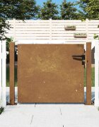 vidaXL Градинска порта 100x100 см кортенова стомана