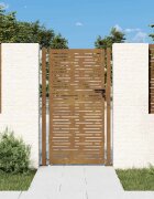vidaXL Градинска порта 100x175 см кортенова стомана квадратен дизайн