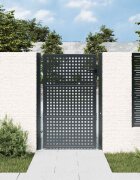 vidaXL Градинска порта антрацит 100x150 см стомана