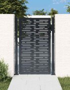 vidaXL Градинска порта антрацит 100x150 см стомана квадратен дизайн