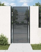 vidaXL Градинска порта антрацит 100x175 см стомана