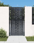 vidaXL Градинска порта антрацит 100x200 см стомана квадратен дизайн