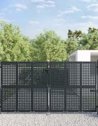 vidaXL Градинска порта антрацит 300x150 см стомана