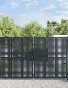 vidaXL Градинска порта антрацит 300x175 см стомана