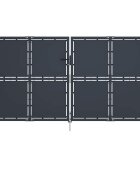 vidaXL Градинска порта от стомана 300x125 см антрацит