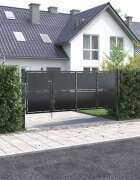 vidaXL Градинска порта от стомана 350x125 см антрацит