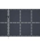 vidaXL Градинска порта от стомана 350x175 см антрацит