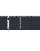 vidaXL Градинска порта от стомана 350x75 см антрацит