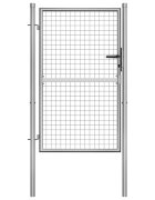 vidaXL Градинска порта поцинкована стомана 105x125 см сребриста