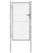 vidaXL Градинска порта поцинкована стомана 105x150 см сребриста