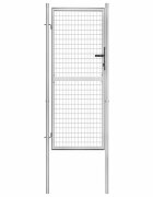 vidaXL Градинска порта поцинкована стомана 105x200 см сребриста