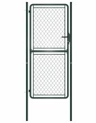vidaXL Градинска порта стомана 100x175 см зелена
