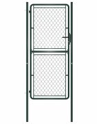 vidaXL Градинска порта стомана 100x200 см зелена