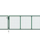 vidaXL Градинска порта стомана 350x100 см зелена