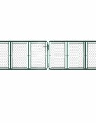 vidaXL Градинска порта стомана 400x100 см зелена