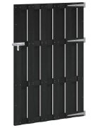vidaXL Градинска порта WPC 100x150 см сива