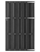 vidaXL Градинска порта WPC 100x180 см сива