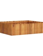 vidaXL Градинска повдигната леха 100x100x25 см акациево дърво масив