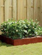 vidaXL Градинска повдигната леха 100x100x335 см кортенова стомана