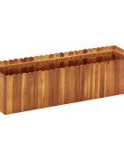 vidaXL Градинска повдигната леха 100x30x25 см акациево дърво масив
