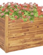 vidaXL Градинска повдигната леха 110x60x84 см акациево дърво масив