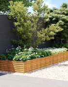 vidaXL Градинска повдигната леха 1150x100x36 см кортенова стомана