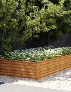 vidaXL Градинска повдигната леха 195x100x36 см кортенова стомана