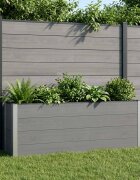 vidaXL Градинска повдигната леха 2 бр. Черно 200 x 30 x 72 см