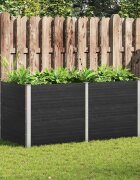 vidaXL Градинска повдигната леха 200x100x91 см WPC сива