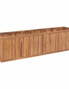 vidaXL Градинска повдигната леха 200x50x50 см тиково дърво масив