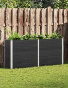 vidaXL Градинска повдигната леха 200x50x91 см WPC сива