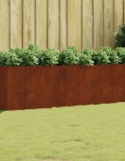 vidaXL Градинска повдигната леха 280x80x80 см кортенова стомана