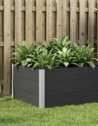 vidaXL Градинска повдигната леха Черно 100 x 100 x 54 cm
