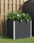 vidaXL Градинска повдигната леха Черно 100 x 100 x 91 cm