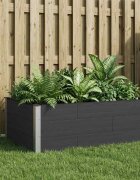 vidaXL Градинска повдигната леха Черно 150 x 100 x 54 cm