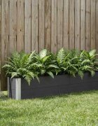 vidaXL Градинска повдигната леха Черно 200 x 30 x 36 см WPC и алуминий