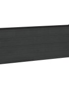 vidaXL Градинска повдигната леха Черно 200 x 30 x 72 см WPC и алуминий