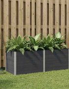 vidaXL Градинска повдигната леха Черно 250 x 100 x 91 cm